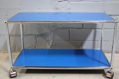USM Haller Lowboard Shelf Table Side Table 75x35 Blue Shelf • £333.37