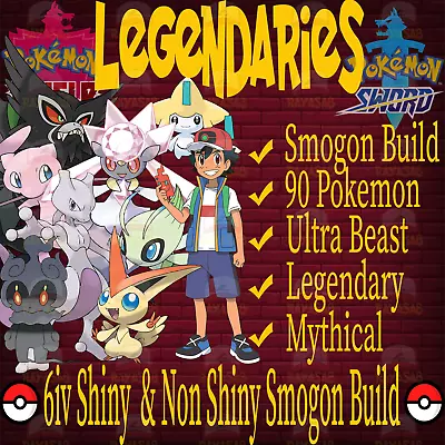 Pokemon Sword & Shield Legendaries 6IV Shiny & Non Ultra 🌟Shiny🌟 Smogon Build • $19.50