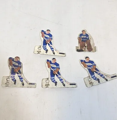 Vintage  Metal ORIG 5 COLECO TABLE HOCKEY PLAYERS Toronto Maple Leafs NHL • $29.99