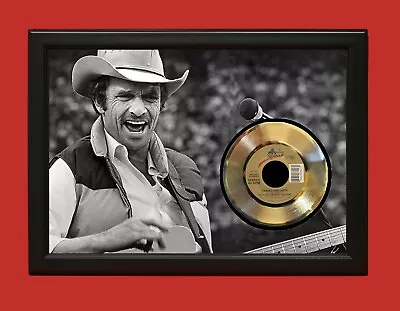 Merle Haggard Poster Art Wood Framed 45 Gold Record Display C3 • $199.95