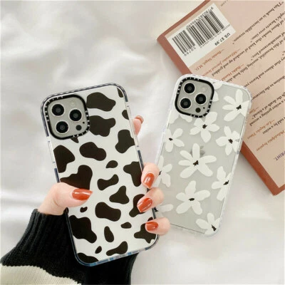 $6.04 • Buy For IPhone 12 Pro Max 11 Pro Max Cute Cartoon Floral Cow Shockproof Phone Case