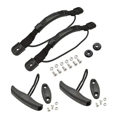 $19.31 • Buy 2X Canoe Boat Kayak Side Mount Carry Handles With Pull T-Handle & Cord & Pad Eye