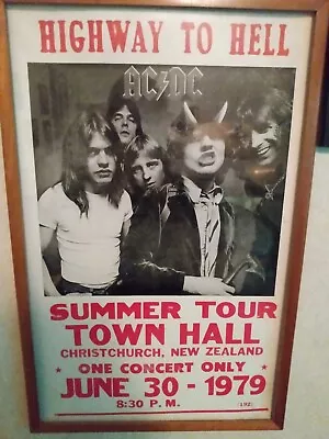 $10 • Buy AC/DC Concert Poster 1979 Tour New Zealand Highway To Hell Tour