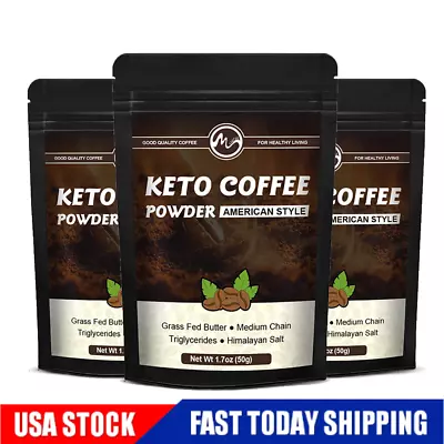 3X Instant Keto Coffee Powder Low-carb Coffee Weight Loss Appetite Suppressant • $24.99