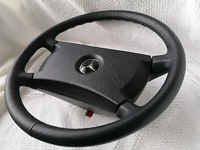 Mercedes Leather Steering Wheel R107 Sl SLC W123 W124 W201 W126 NOS MB • $2142.95