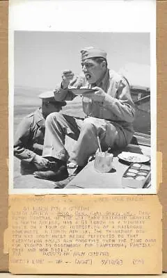 1943 General Carl Gray Jr. Railroad Service North Africa Original Press Photo • $33.99