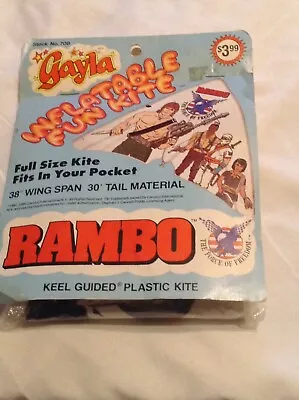 1986 Vintage Gayla Rambo Inflatable Kite Old Stock Sealed #708 • $18