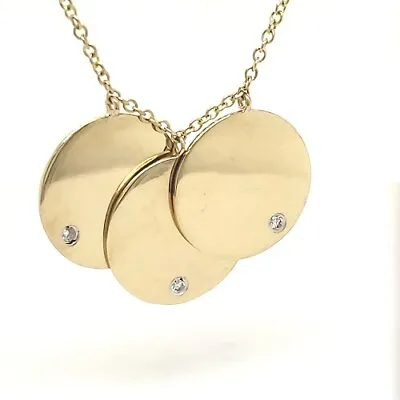 Meira T Designer Genuine Diamond .12tcw 14K Yellow Gold  Necklace 15.75  NEW • $849.99