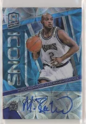 2018-19 Panini Spectra Icons Neon Blue Prizm /60 Mitch Richmond #IA-MRM Auto HOF • $28.14