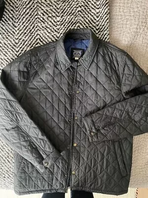 Mens Button Lightweight Quilted Shirt Jacket J Crew Navy Size Medium • $40