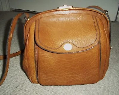 Exquisite Vintage Goldpfeil Caracciola Tan Leather Shoulder Bag/crossbody • £29.99