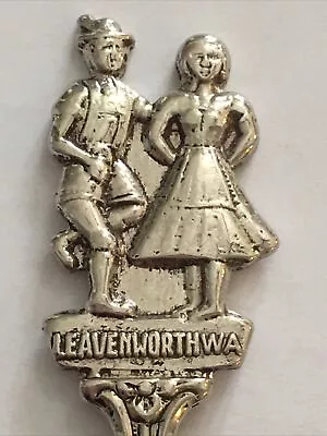 Vintage Souvenir Spoon US Collectible Leavenworth Washington Dancing Couple Elk • $3.99
