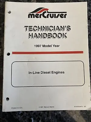 $19.50 • Buy 1997 Mercruiser Technicians Handbook In-Line Diesel Engines Manual 90-806536970