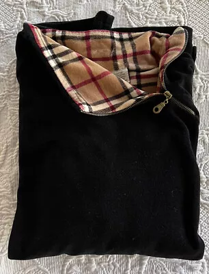 Jason Maxwell Black With Contrast Plaid Pattern Asymmetrical Zip Ladies XL? • $12.51