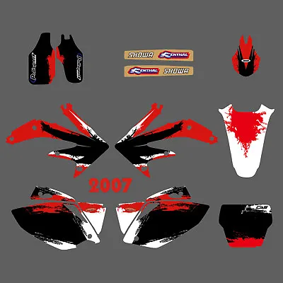 MX Graphics Kit For Honda CRF450 CRF450R 2007 Backgrounds Decals Fork Stickers • $54.99