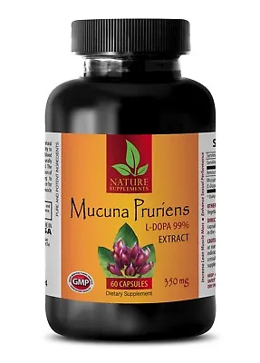 Dopamine Supplements - MUCUNA PRURIENS 350MG - L-Dopa 1 Bottle 60 Capsules • $17.10