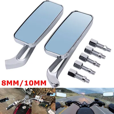 1 Pair Motorcycle Rearview Mirrors For Harley Touring Road King Electra Glide • $27.90