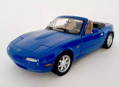 Gate Mazda MX5 MK1 Roadster RHD Twilight Blue Mica Diecast Scale 1/18 Model Car • $99.50