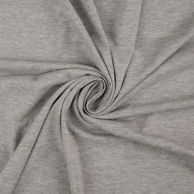 Cotton Jersey Fabric Plain Soft Dressmaking Stretch Material 150cm Wide • £8