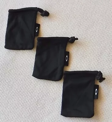 (3) Oakley Black Lens Bags / Storage Bag / Pouch  Lot Of 3 Oakley Bags • $13.50