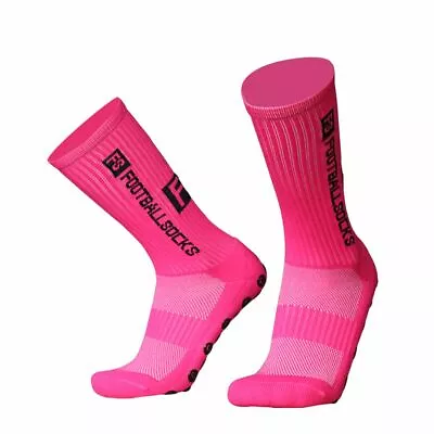 Football Socks Round Silicone Suction Cup Grip Anti Slip Soccer Socks Sports Men • $9.22