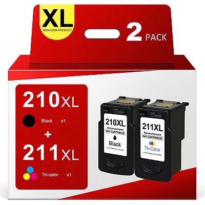 2-Pack PG-210XL CL-211XL Ink Cartridge Compatible With Canon PIXMA MP240 250 270 • $27.95