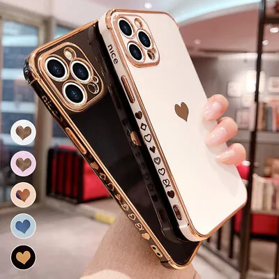 £4.95 • Buy Cute Heart Case Shockproof Slim Cover For IPhone 14 Pro Max 13 12 11 SE 8 7 XR