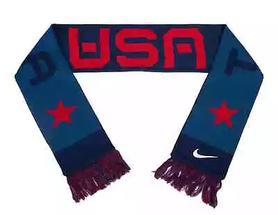 $39.99 • Buy Men's Nike Team USA Knit Sport Winter Scarf Blue Red One Size DM2316-483
