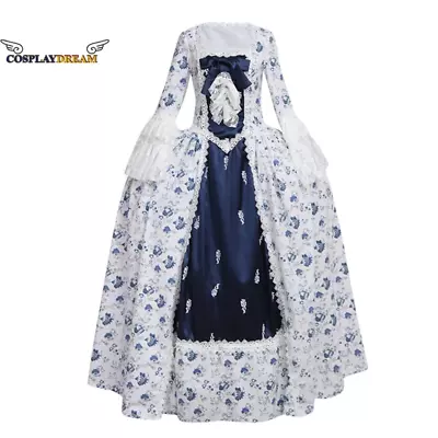 Whole Sale 18Th Century Women Floral Ball Gown Rococo Dress Marie Antoinette Cos • $135.63