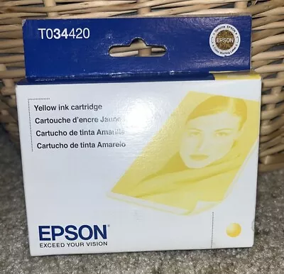 Genuine Epson T034420 YELLOW Ink Cartridge Photo Stylus 2200 Expired • $11.99