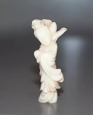 Antique Chinese Carved White Coral Statue Of Guanyin Qing Dynasty 19th Century • £4