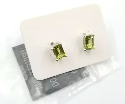 Peridot Stud Earrings Sterling Silver Jewellery Qvc • £16.30