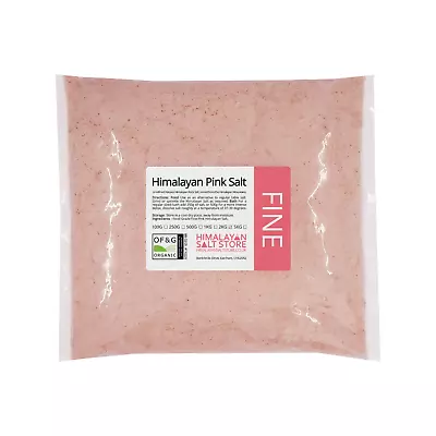 PINK HIMALAYAN ROCK SALT | 2KG FINE | ORGANIC | Natural Food Table / Bath Salt • £6.30