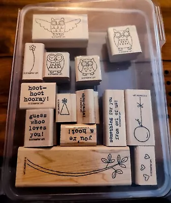 13 Piece Stampin' Up Owl Together Now Rubber Stamp Set • $9.99