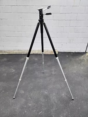 Vintage - Star D Photo Video Camera Tripod Black And Silver With Carry Case • $30