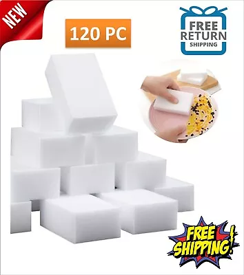 Lot 120pcs Magic Sponge Eraser Melamine Washing Thick Cleaning Foam Home Tool • $11.79