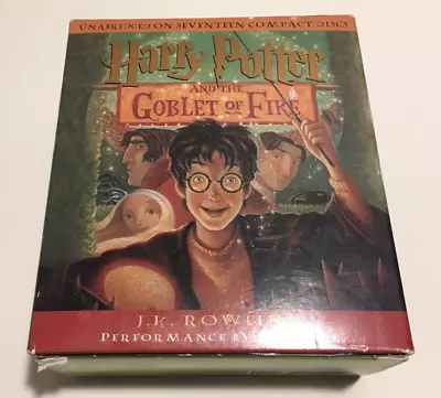 Harry Potter And The Goblet Of Fire JK Rowling Unabridged 17-Disc CD - Audiobook • $12.97