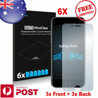 $5.99 • Buy IPhone 8 Screen Protectors - Apple - (3x Front + 3x Back) - Set Of 6 - P013