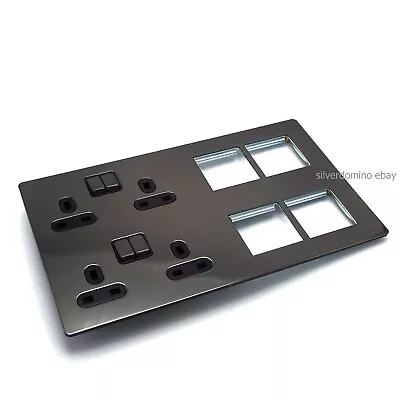 Schneider Ultimate Screwless Media Plate Black Nickel • GU34204DMPBBN • £14.95