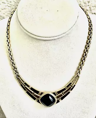 Vintage TRIFARI Necklace Art Deco Style Collar Modernist Choker Bib STUNNING! • $28.35