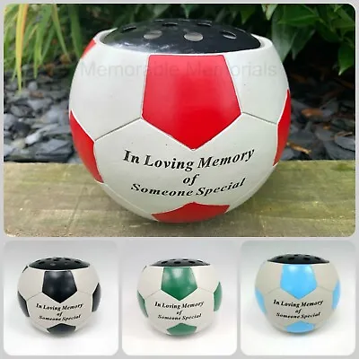 Someone Special Memorial Football Flower Rose Bowl Vase Grave Pot Tribute Plaque • £19.95