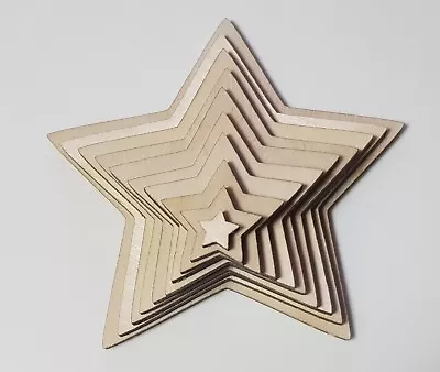 £259.99 • Buy Wooden Star Christmas Shape Plywood Craft Perfect For X-Mas Tree Decoration Tag