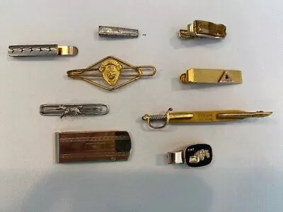 Lot Of 9 Vintage Tie Clasps/Money Clip - Anson Swank Unmarked • $0.99