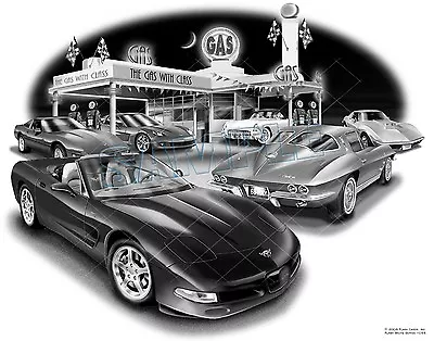 C1c2c3c4c5c6 Corvette Muscle Car Art Auto Print    **free Usa Shipping** • $24.99