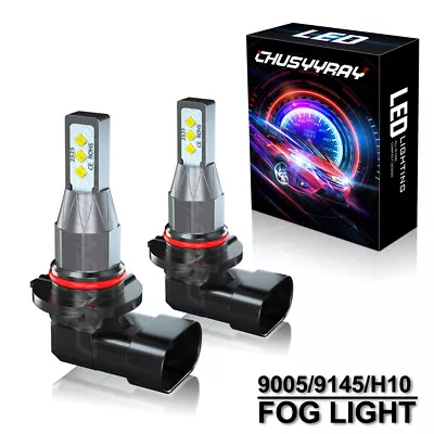 For Toyota Tundra 2000-2006 9145 9140 H10 LED Fog Lights Bulbs 6000K White • $10.99