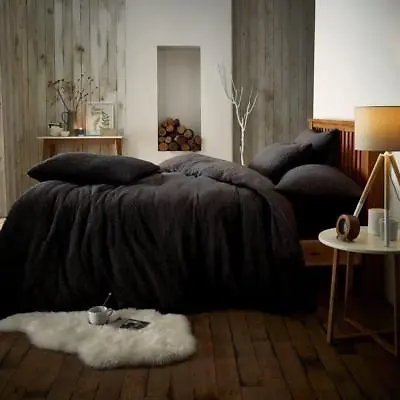 £30.99 • Buy Teddy Bear Fleece Duvet Cover Bedding Set With Pillowcases Super Soft All Sizes