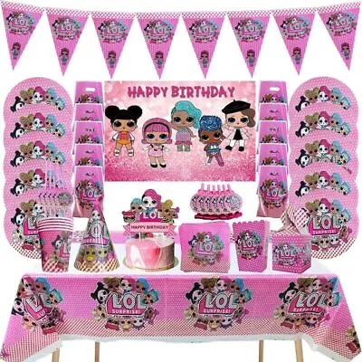 Birthday Lol Party Decorations Supplies Balloons Doll Sweet Box Plates Banner • £2.49