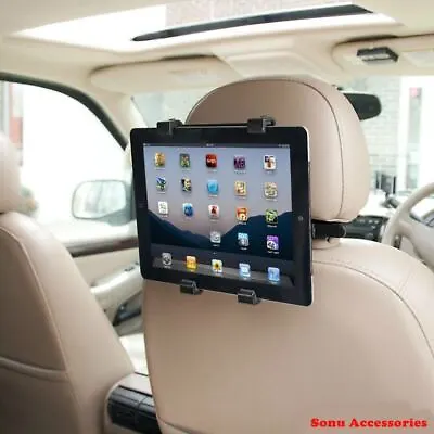 Adjustable Universal In Car Headrest Seat Mount Holder For IPad Tablet 7  To 11  • £6.99