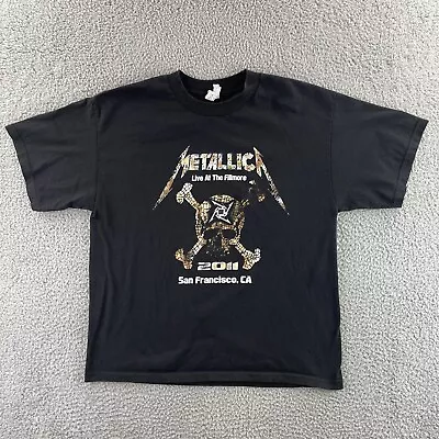 Metallica Live Fillmore 2011 Shirt Adult Large Black Short Sleeve Rock Band Tee • $39.99