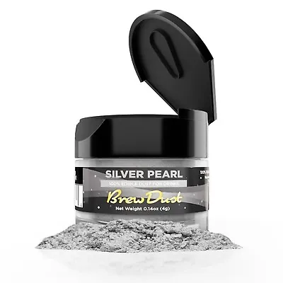 Silver Pearl Brew Dust 4g | Metallic Shimmer For Garnishes & Drinks 100% Edible • $9.99
